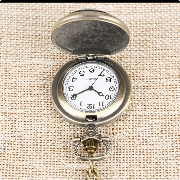 Harry Potter Vintage Quartz Pocket Watch Necklace stainless steel new - Picture 5 of 9
